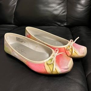 Jessica Simpson Leve Pastel Watercolor Ballet Flats Girls